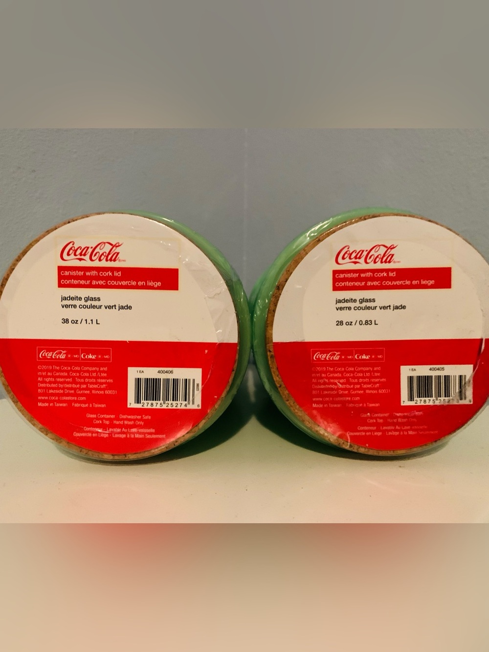 Coca Cola Jadeite 28 Ounce Canister - Picture 5 of 6